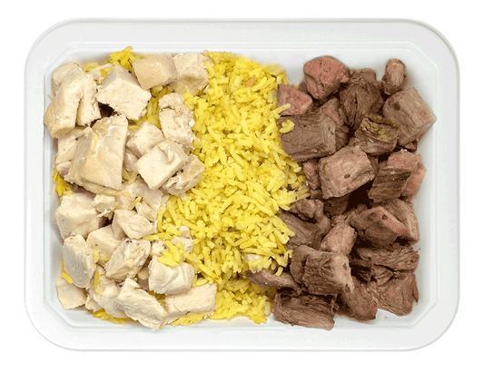 Saffron Rice & Diced Steak and Chicken