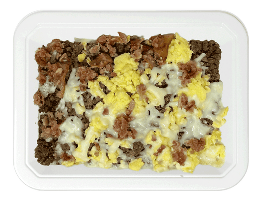 Omelette & Ground Beef and Bacon with Cheese