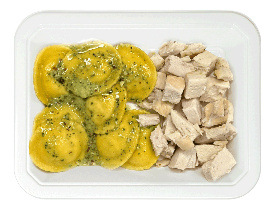 Pesto Raviolis with Chicken